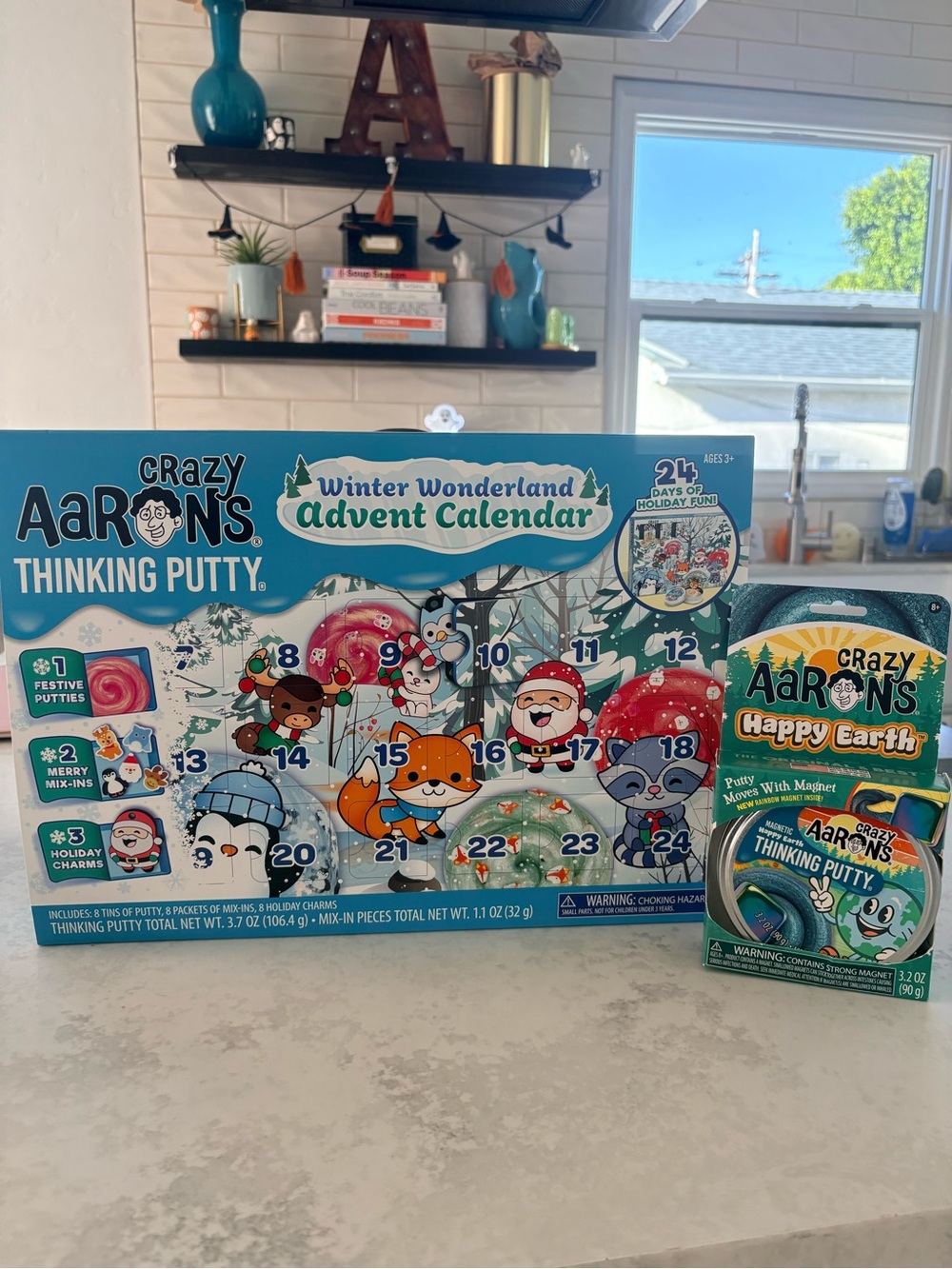 Crazy Aaron's Thinking Putty Winter Advent Calendar plus bonus thinking putty!